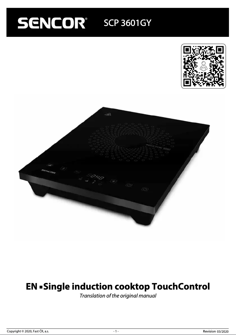 Image de la première page du manuel de l'appareil SCP 3601GY