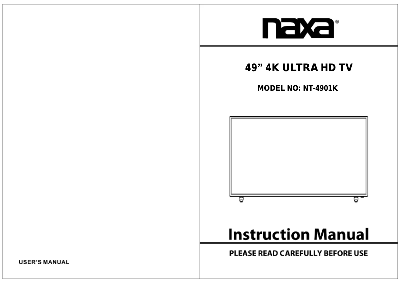 Page 1 de la notice Manuel utilisateur Naxa NT-4901K