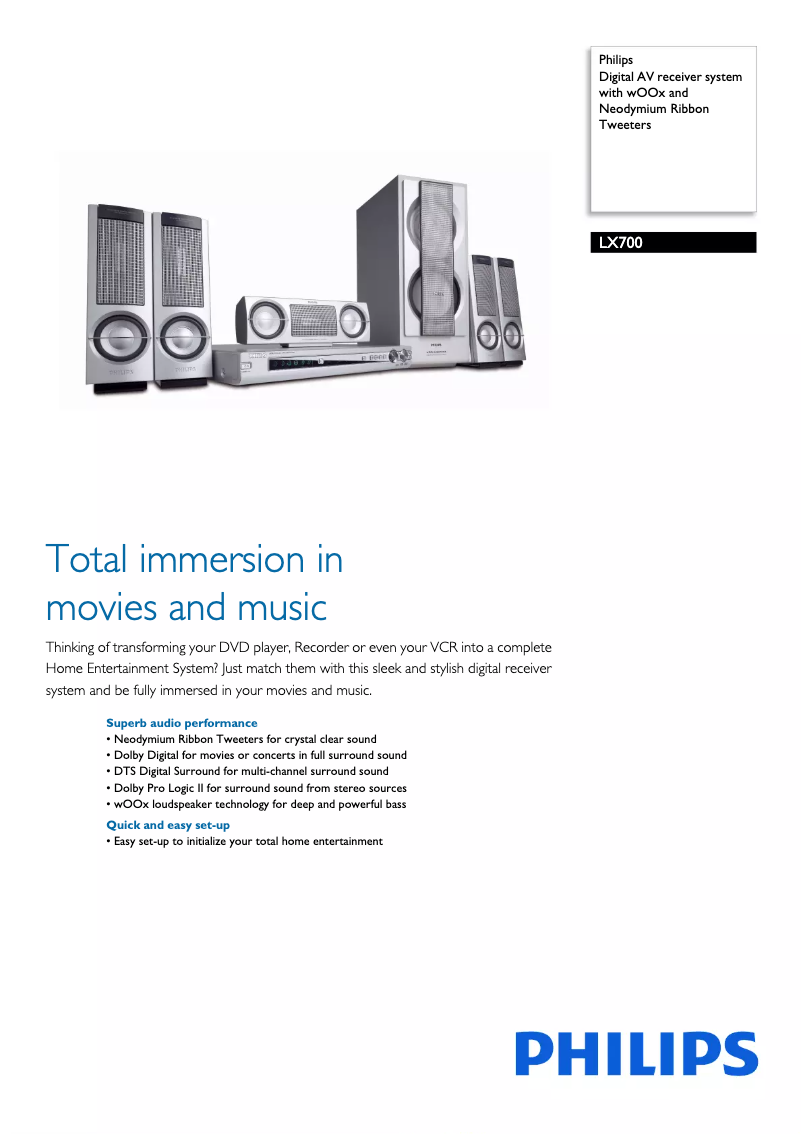 Image de la première page du manuel de l'appareil LX700