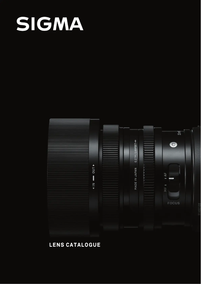 Page 1 de la notice Brochure Sigma 24mm F3.5 DG DN