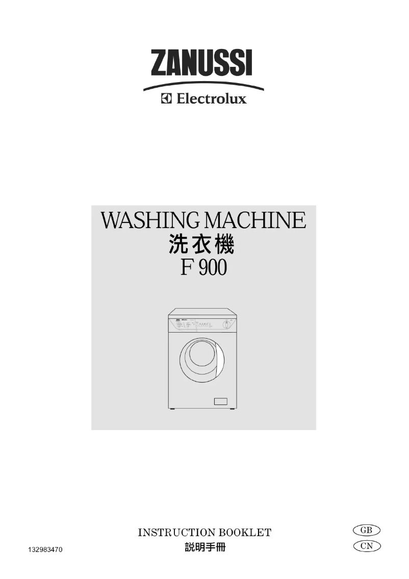 Página 1 del manual Manual de usuario Zanussi-Electrolux F 900