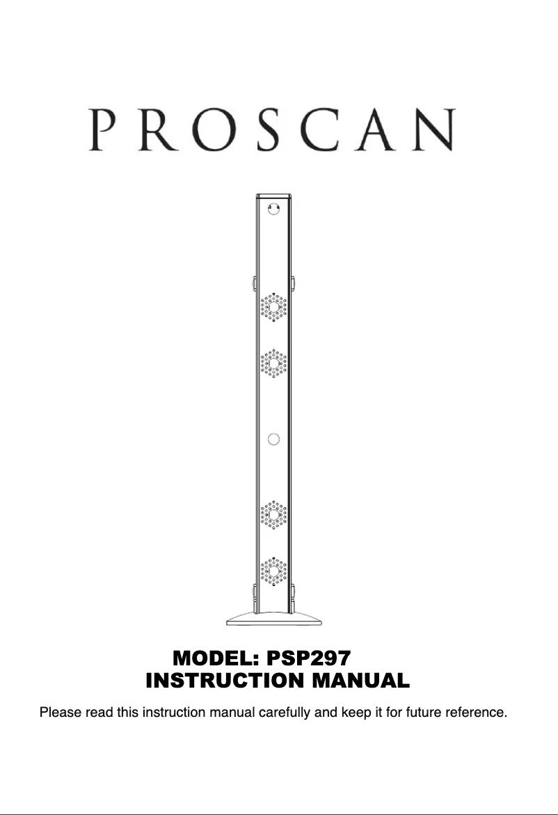 Page n°1 - Manuel utilisateur Proscan PSP297
