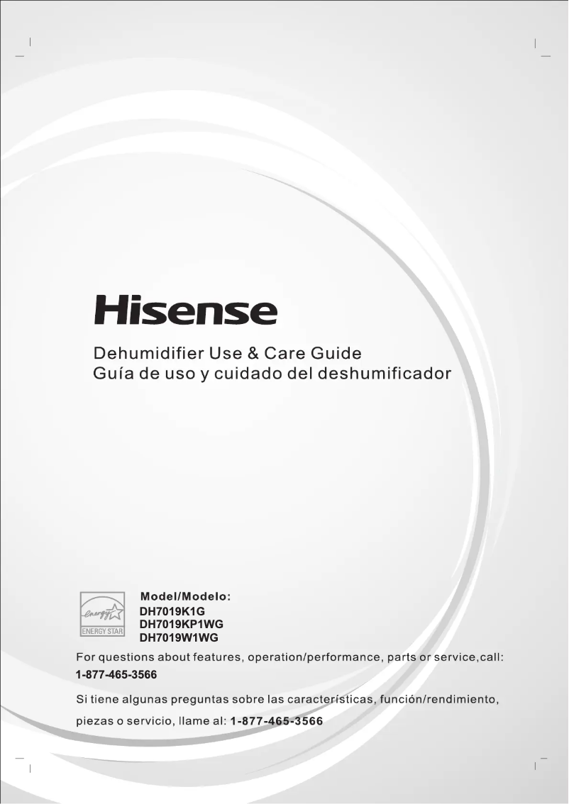 Page n°1 - Manuel utilisateur Hisense DH7019W1WG