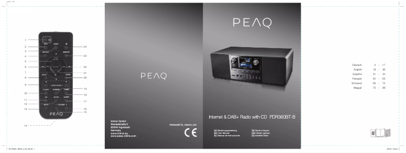 Image de la première page du manuel de l'appareil PDR360BT-B