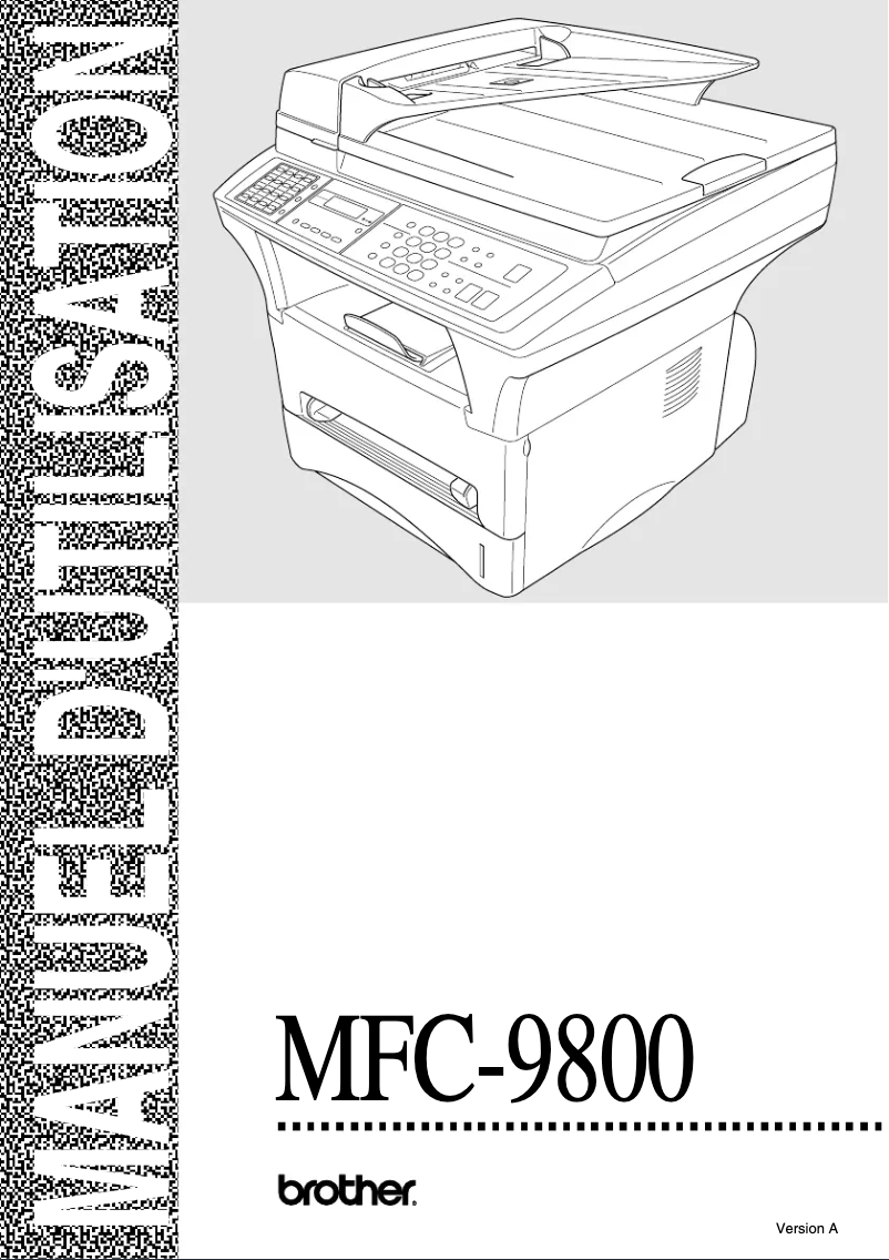 Page n°1 - Manuel utilisateur Brother MFC-9800