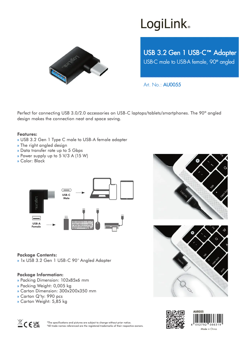 Image de la première page du manuel de l'appareil AU0055