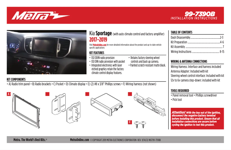 Image de la première page du manuel de l'appareil 99-7390B