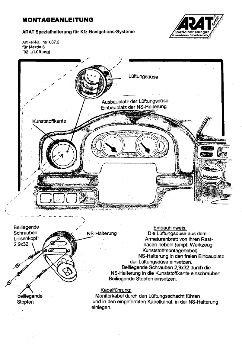 Página 1 del manual Manual de usuario Arat NS1087.2