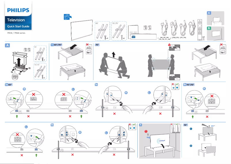 Página 1 del manual Guía de inicio rápido Philips 70PUD7906