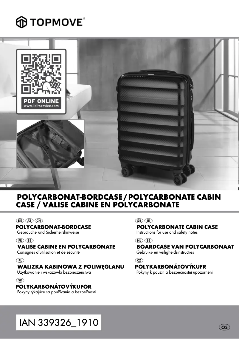 Page 1 de la notice Manuel utilisateur Topmove IAN 317344