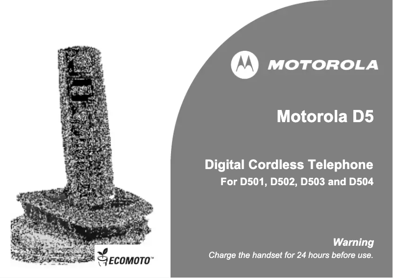 Imagen de la primera página del manual del dispositivo D501