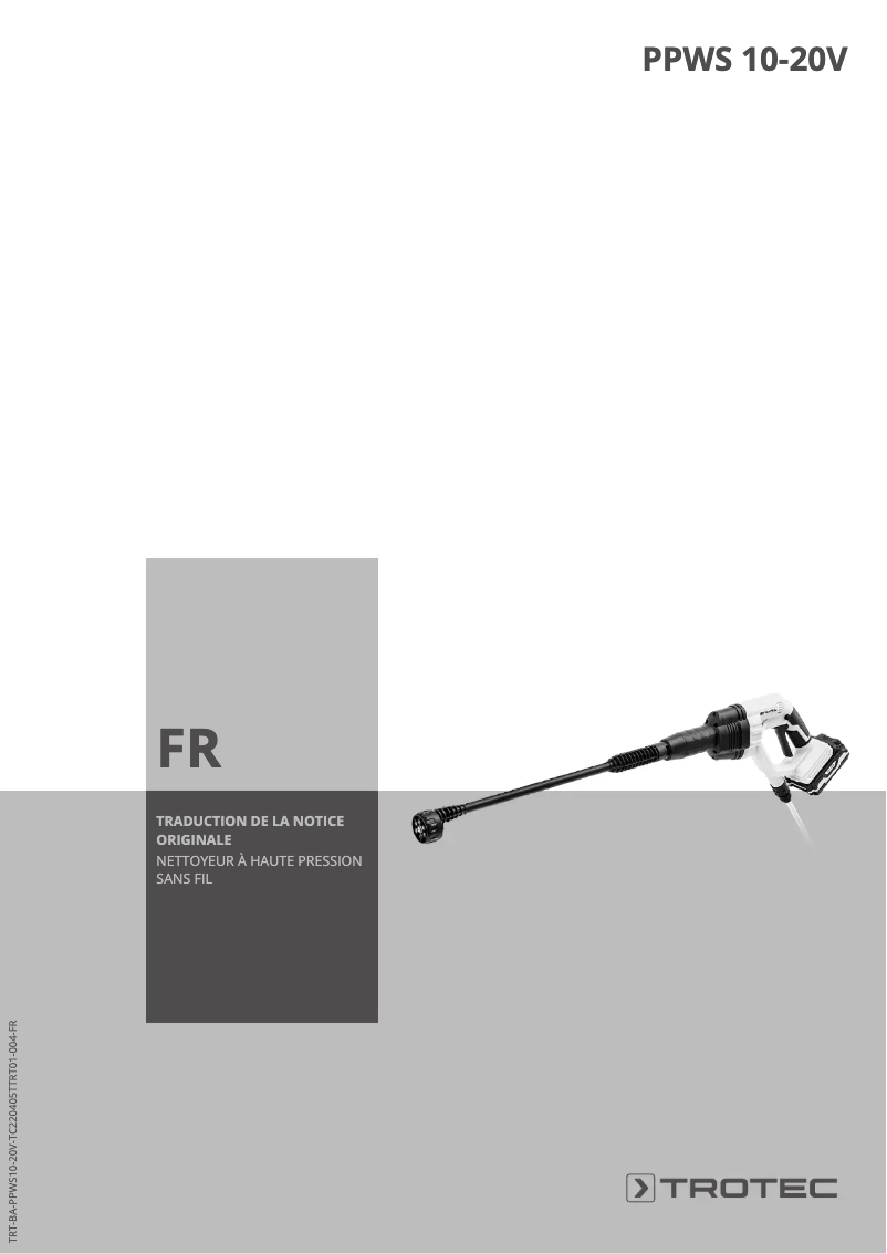 Image de la première page du manuel de l'appareil PPWS 10-20V