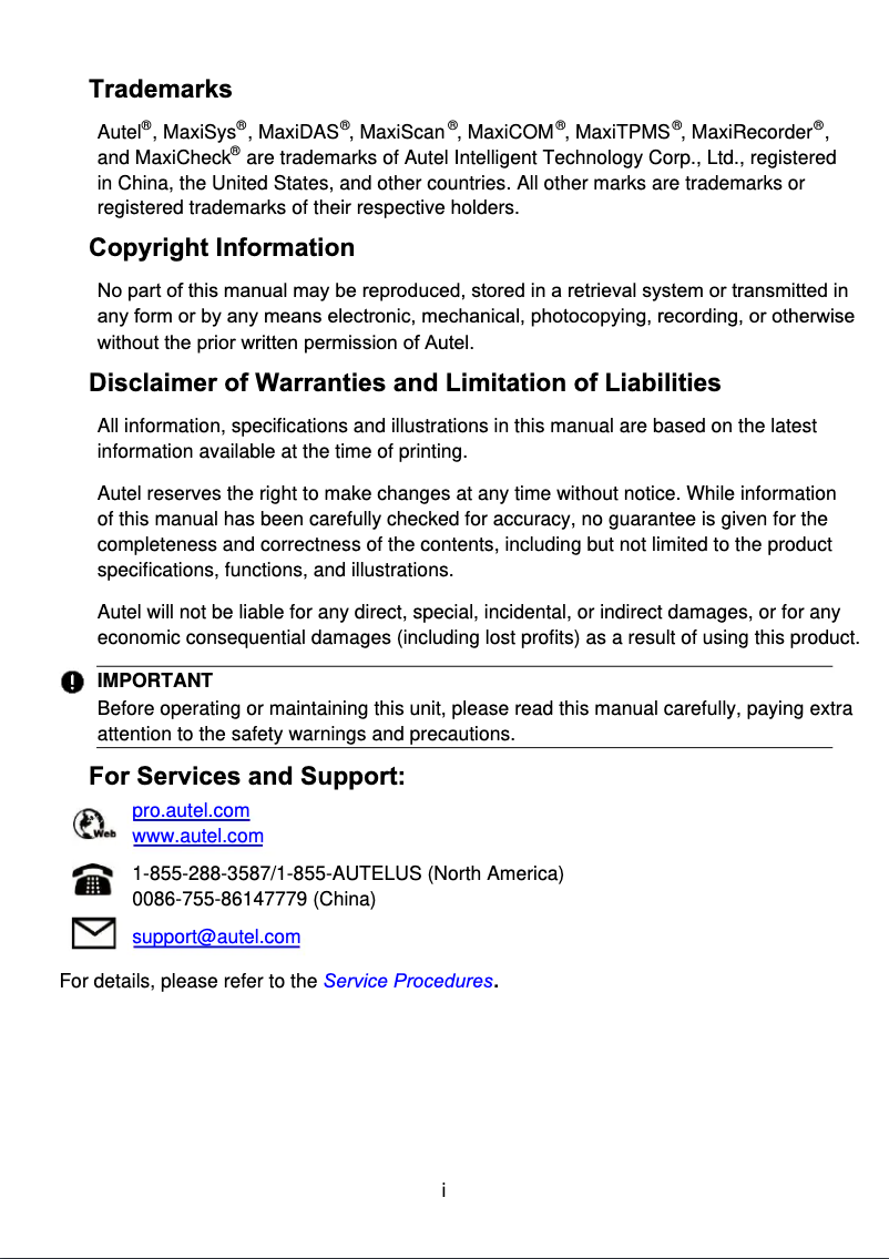 Image de la première page du manuel de l'appareil MaxiCOM MK908 Pro II