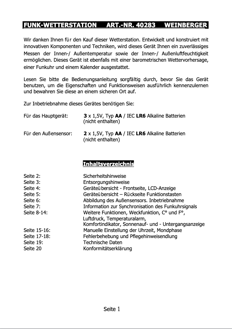 Image de la première page du manuel de l'appareil 7312