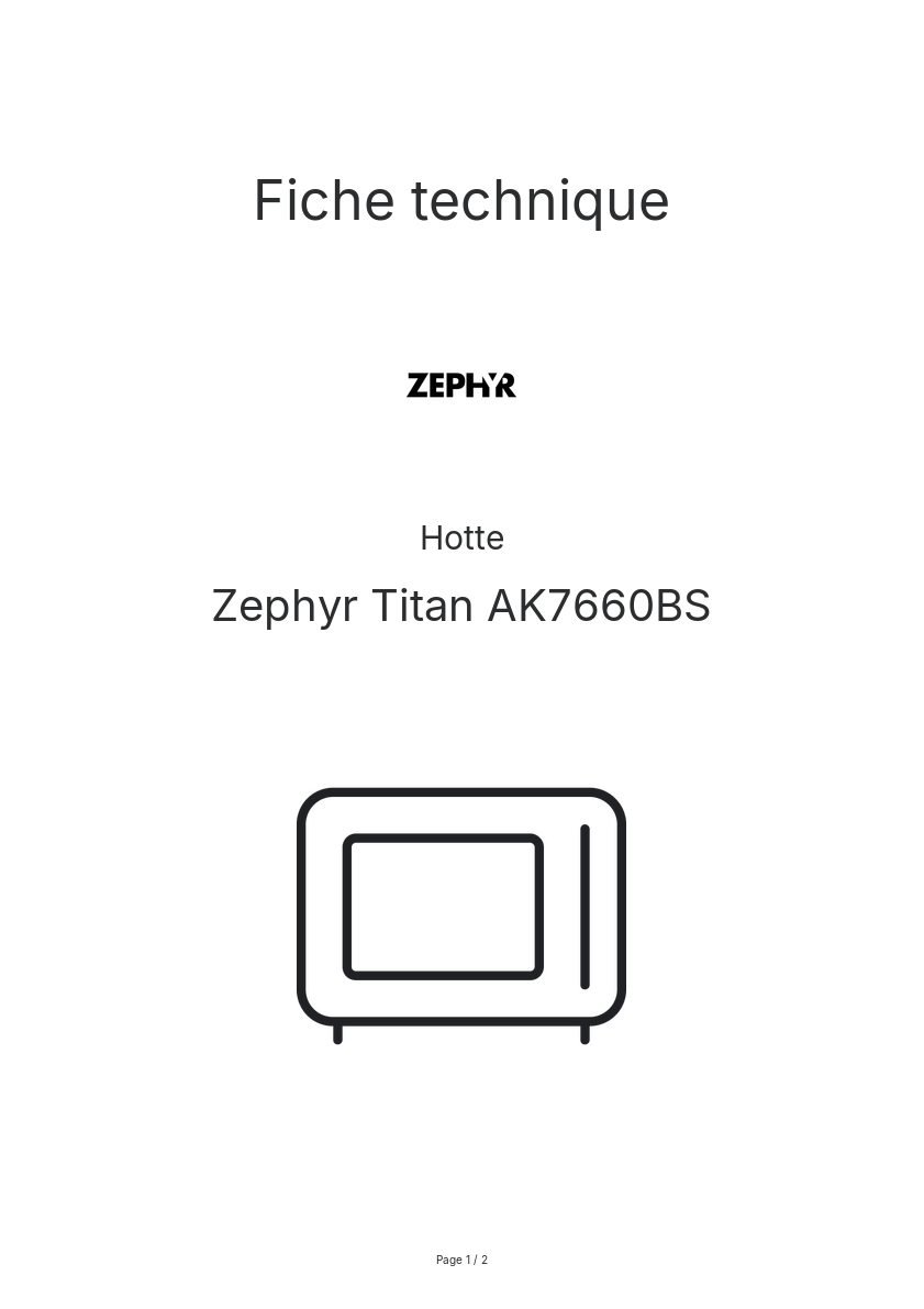 Image de la première page du manuel de l'appareil Titan AK7660BS