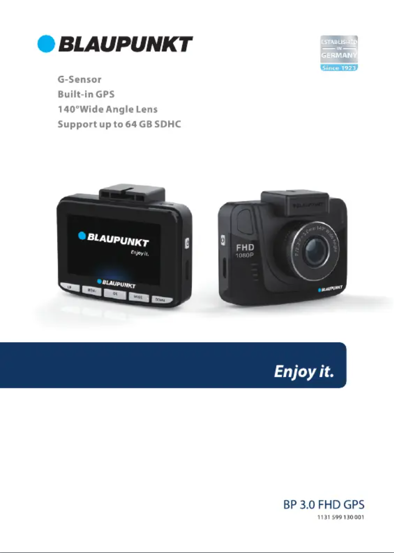 Page n°1 - Manuel utilisateur Blaupunkt BP 3.0 FHD GPS