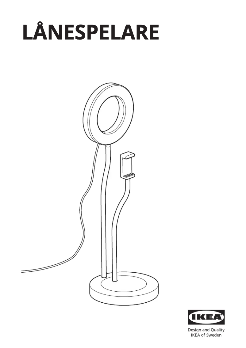 Page 1 de la notice Manuel utilisateur Ikea LÅNESPELARE 105.143.58