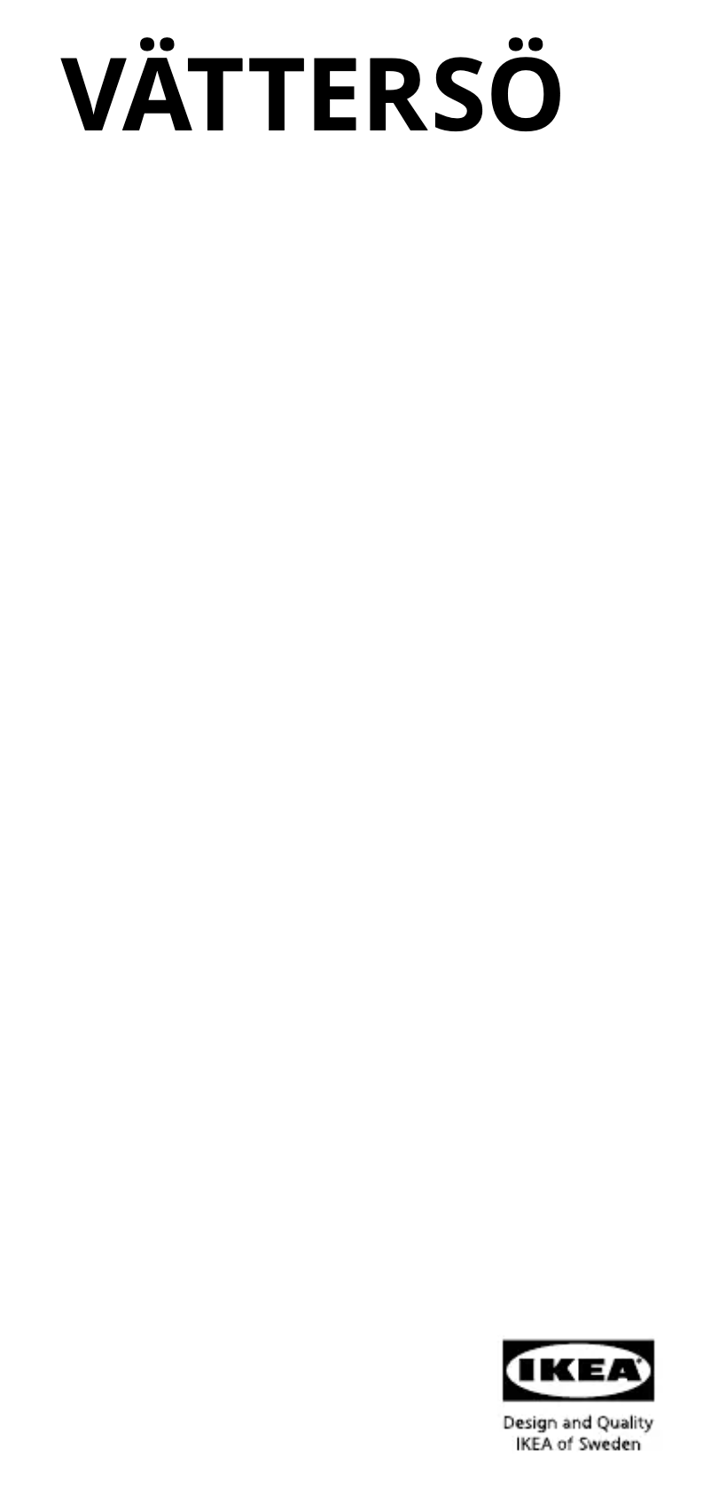 Imagen de la primera página del manual del dispositivo VÄTTERSÖ 405.629.08