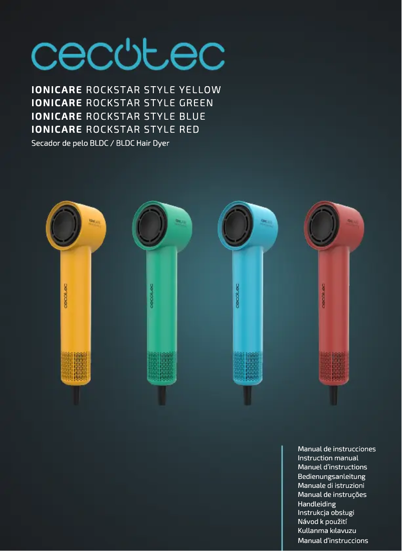 Page n°1 - Manuel utilisateur Cecotec IoniCare RockStar Style