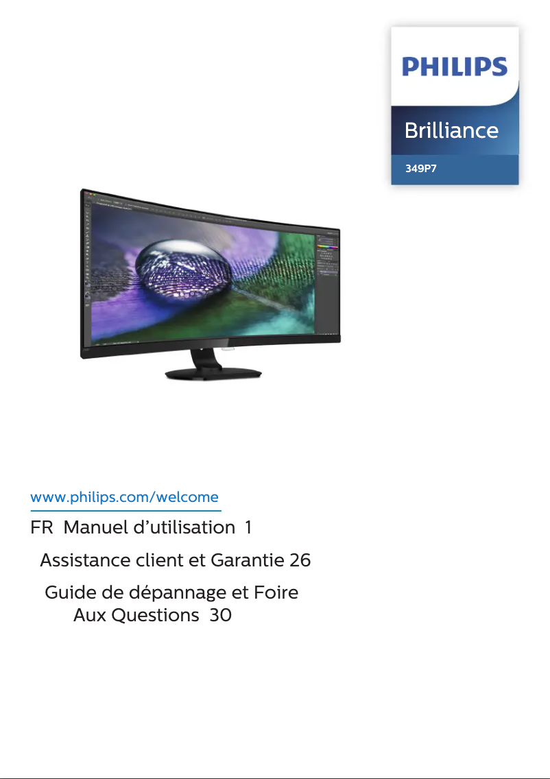 Page 1 de la notice Manuel utilisateur Philips P Line 349P7FUBEB