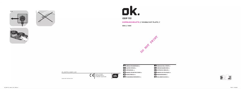 Page 1 de la notice Manuel utilisateur OK ODP 113