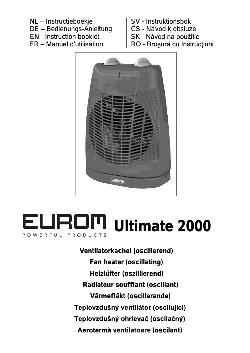 Página 1 del manual Manual de usuario Eurom Valerie 2000