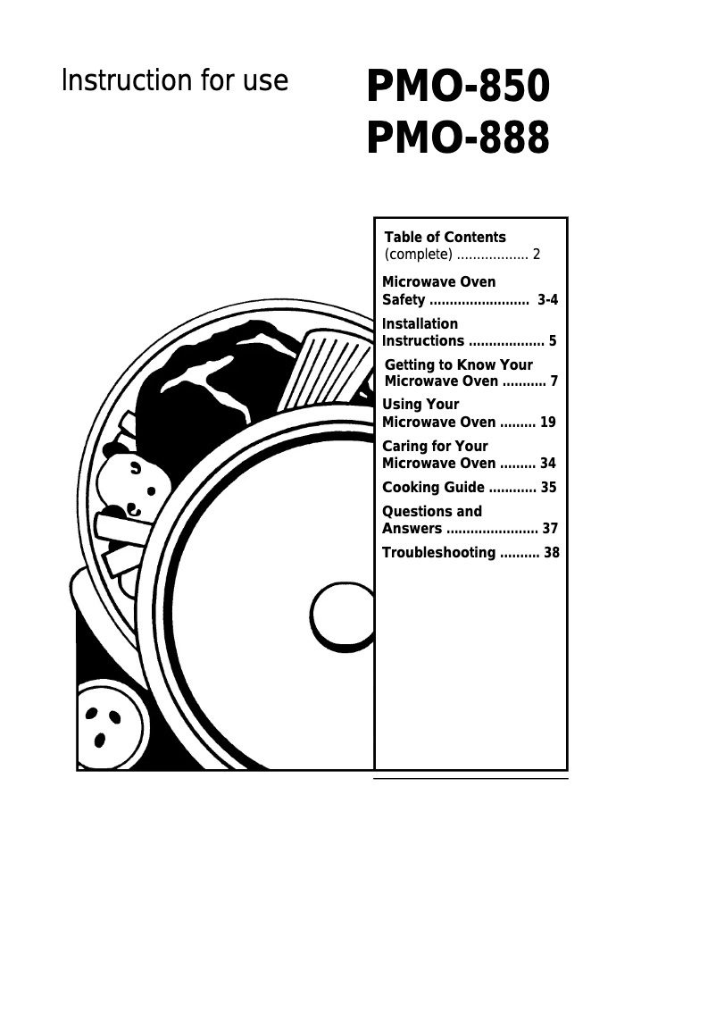 Image de la première page du manuel de l'appareil PMO-888
