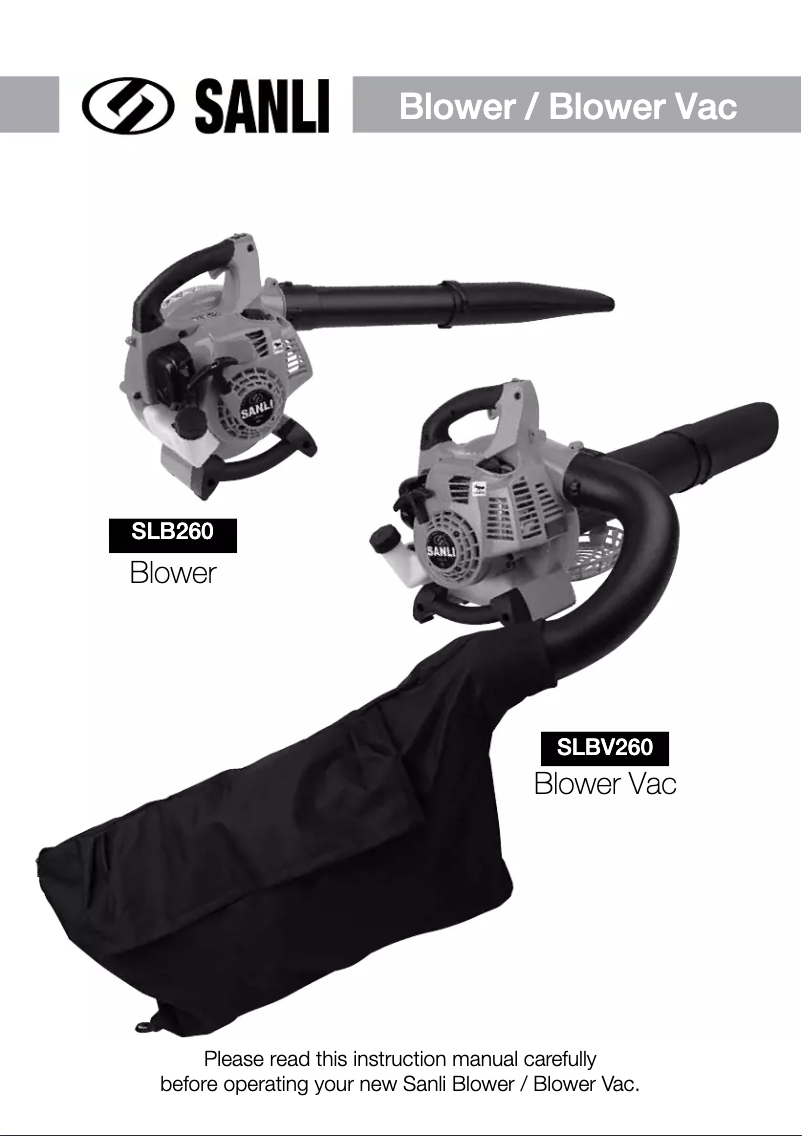 Page 1 de la notice Manuel utilisateur Sanli SLB260