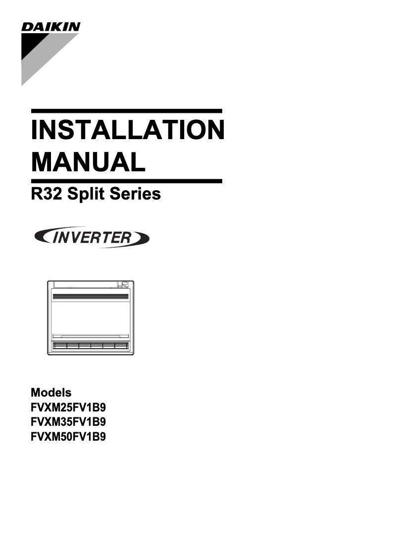 Page 1 de la notice Manuel utilisateur Daikin FVXM50F