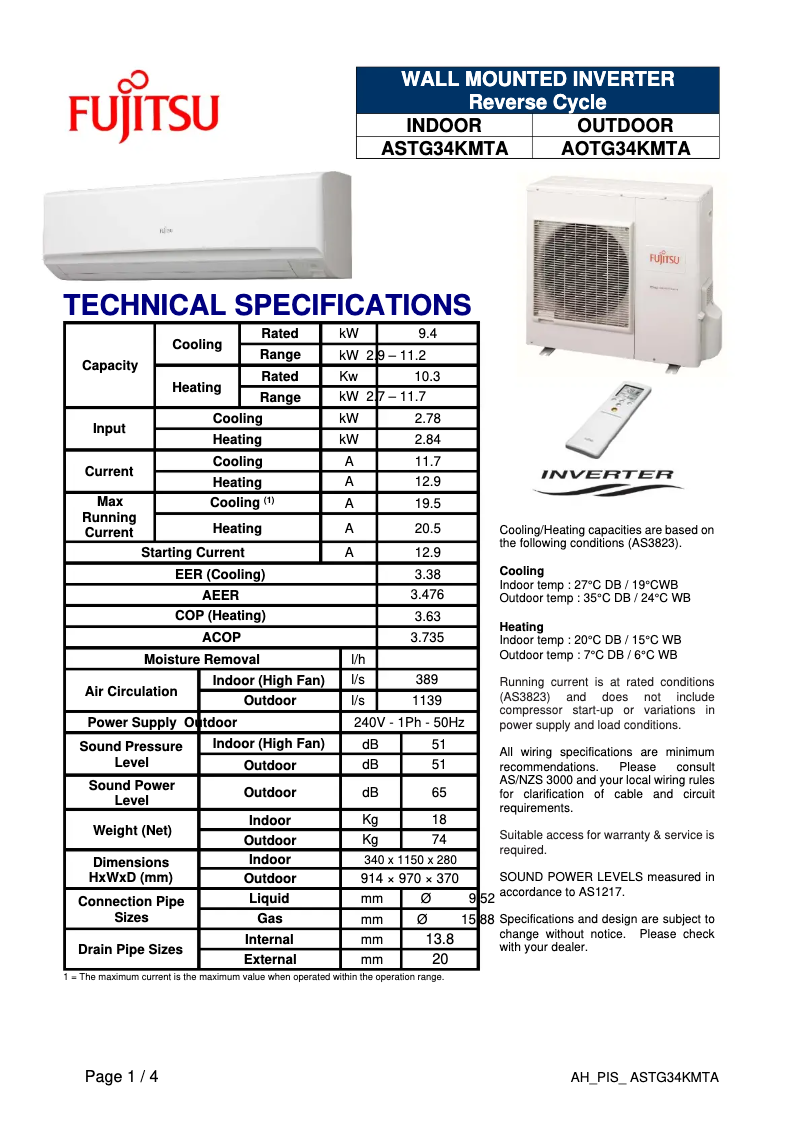 Imagen de la primera página del manual del dispositivo Lifestyle ASTG34KMTA