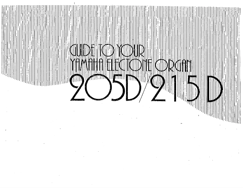 Image de la première page du manuel de l'appareil Electone 215D