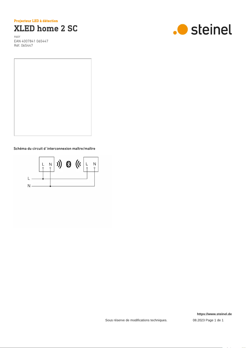 Image de la première page du manuel de l'appareil XLED Home 2 SC