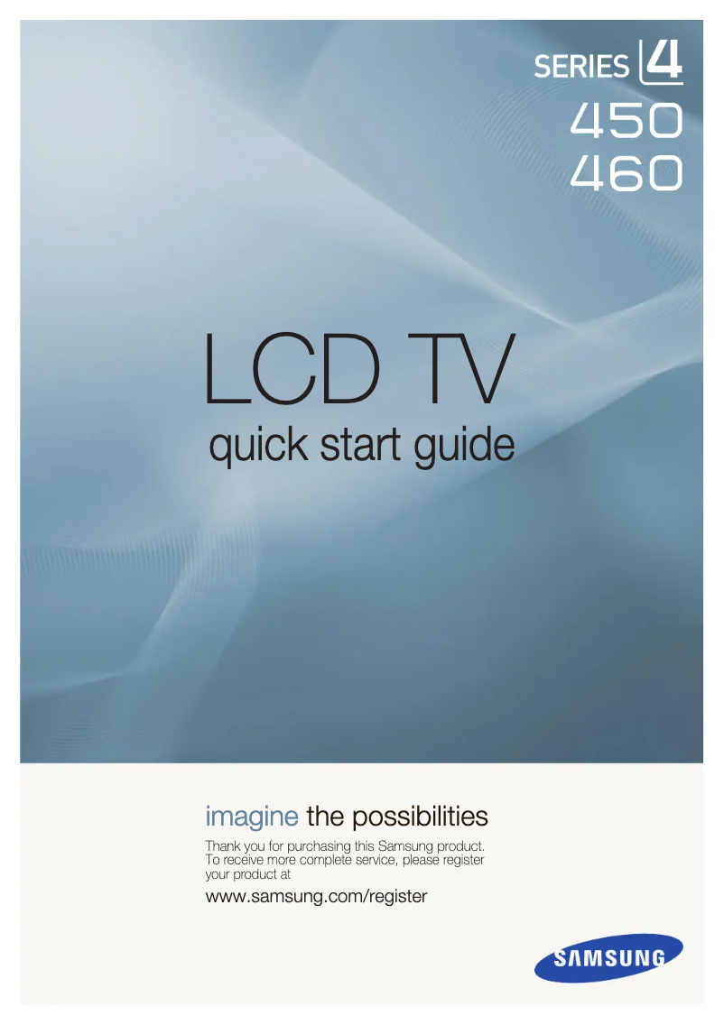 Page 1 de la notice Manuel utilisateur Samsung LN22B450C8