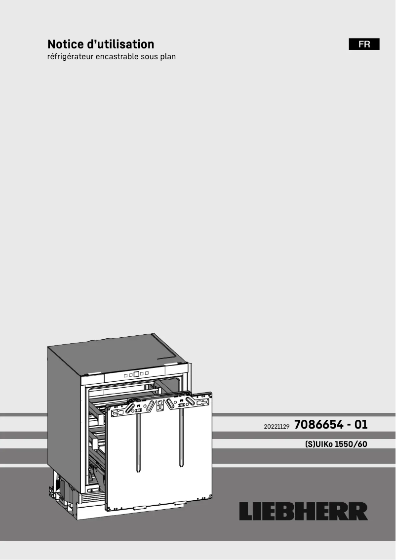 Page n°1 - Manuel utilisateur Liebherr UIKo 1550 Premium
