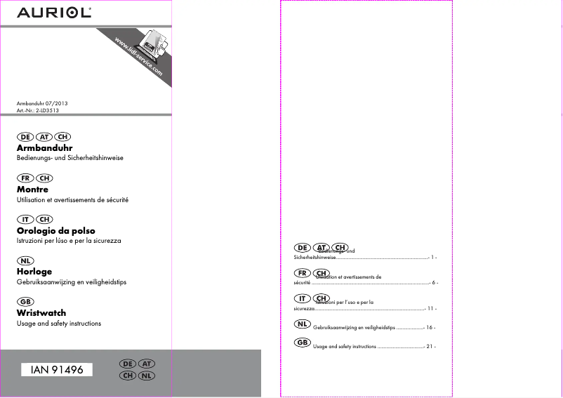 Image de la première page du manuel de l'appareil 2-LD3513