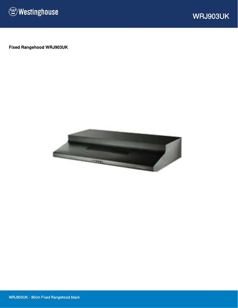 Image de la première page du manuel de l'appareil WRJ903UK