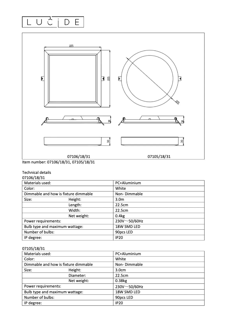 Imagen de la primera página del manual del dispositivo Tendo 07106/18/31