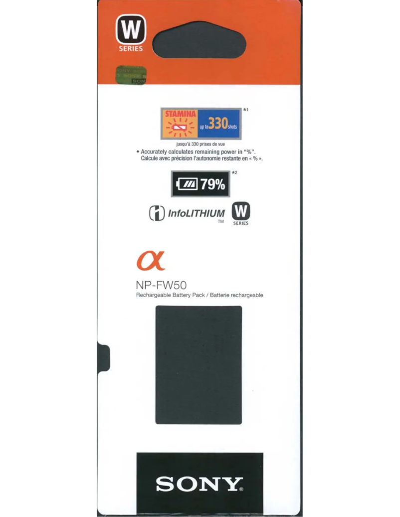 Página 1 del manual Manual de usuario Sony NP-FW50