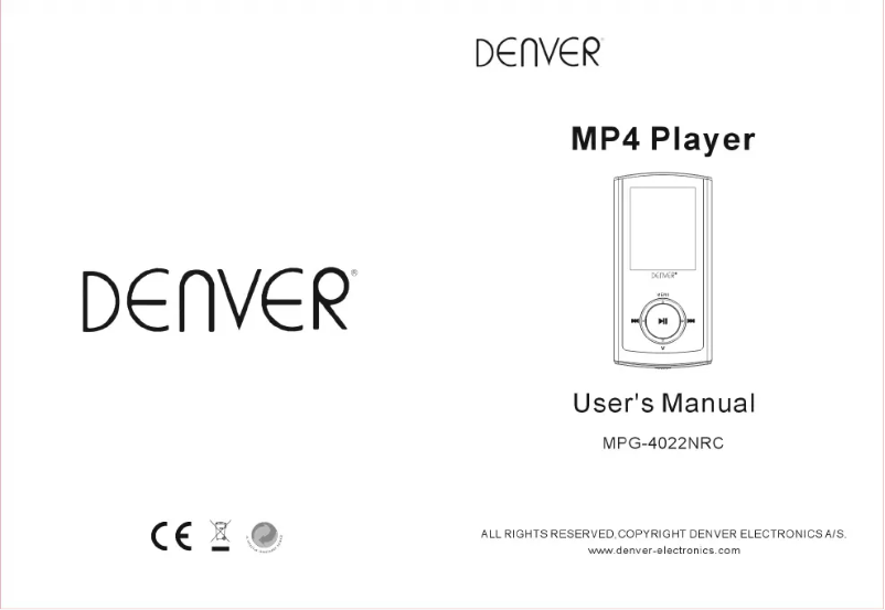 Page n°1 - Manuel utilisateur Denver MPG-4022NRC