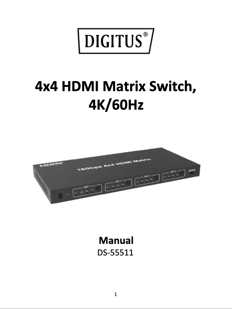 Página 1 del manual Manual de usuario Digitus DS-55511