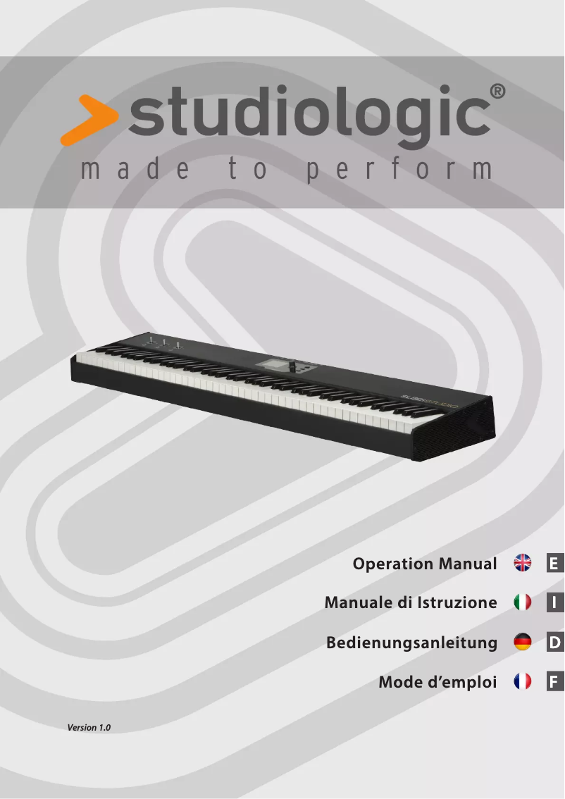 Image de la première page du manuel de l'appareil SL88 Studio