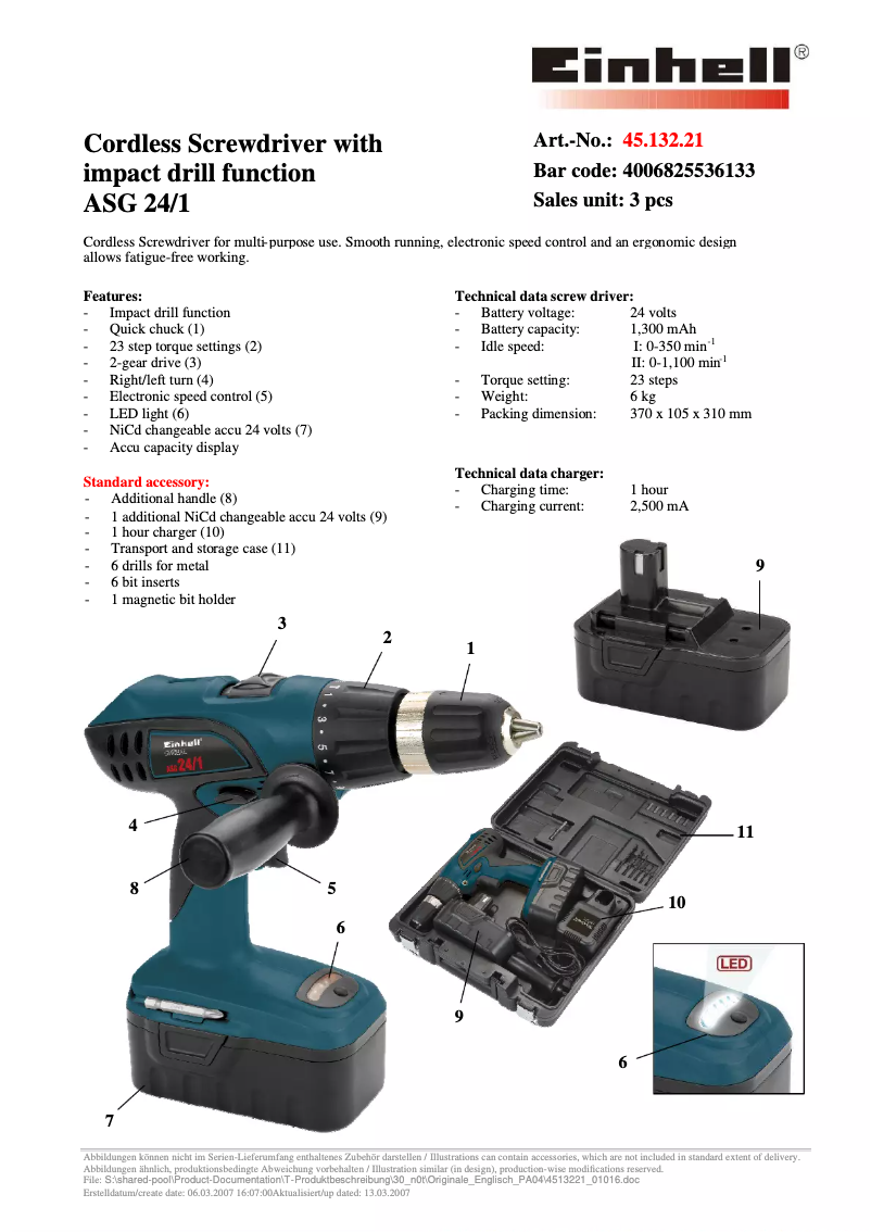 Image de la première page du manuel de l'appareil ASG 24/1