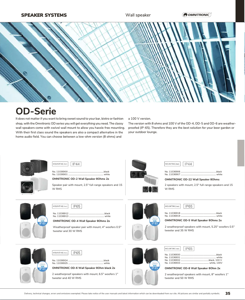 Page 1 de la notice Catalogue Omnitronic OD-4