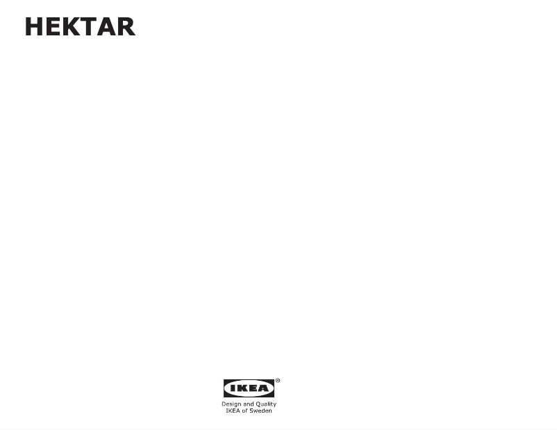 Page 1 de la notice Manuel utilisateur Ikea HEKTAR 403.234.37