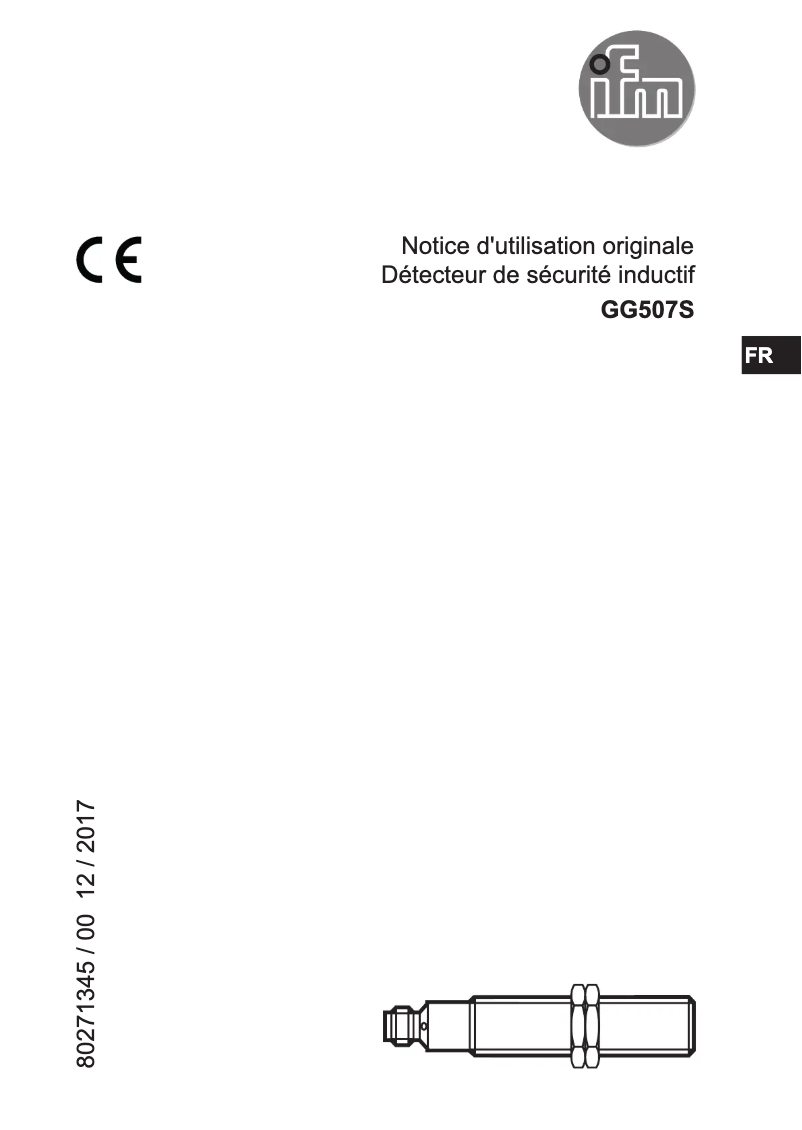 Image de la première page du manuel de l'appareil GG507S