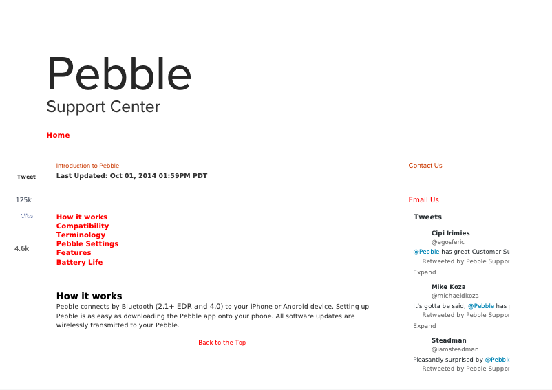 Page 1 de la notice Manuel utilisateur Pebble Time Steel