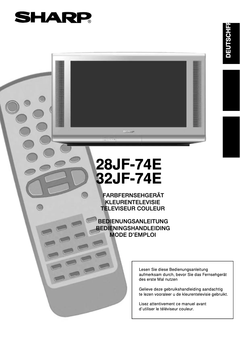 Page n°1 - Manuel utilisateur Sharp 32JF-74E