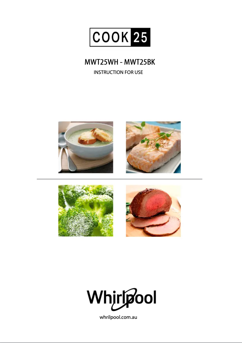 Page 1 de la notice Manuel utilisateur Whirlpool MWT25WH