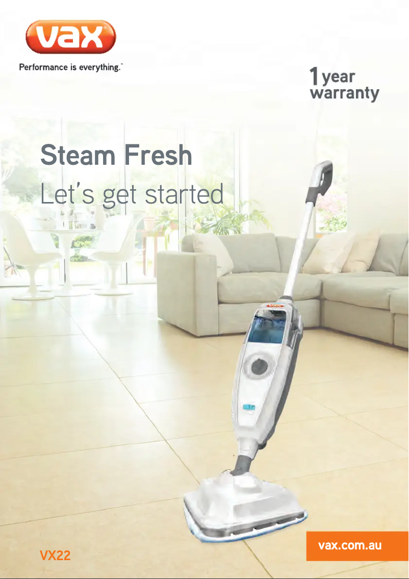 Imagen de la primera página del manual del dispositivo Steam Fresh