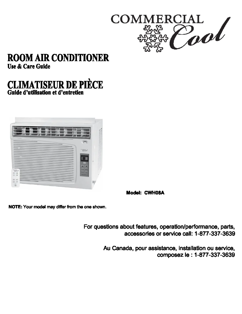 Page n°1 - Manuel utilisateur Haier CWH08A